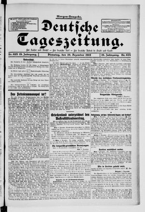 Deutsche Tageszeitung vom 10.12.1912