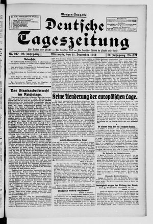 Deutsche Tageszeitung vom 11.12.1912