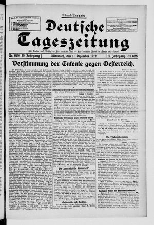 Deutsche Tageszeitung vom 11.12.1912