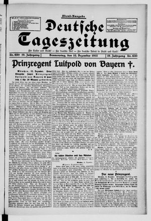Deutsche Tageszeitung vom 12.12.1912