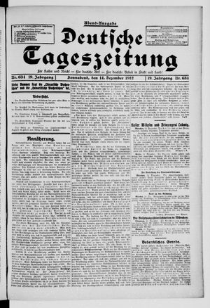 Deutsche Tageszeitung vom 14.12.1912