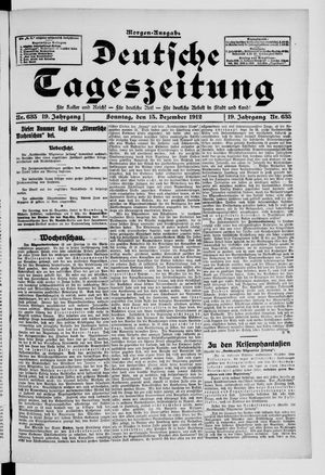 Deutsche Tageszeitung vom 15.12.1912