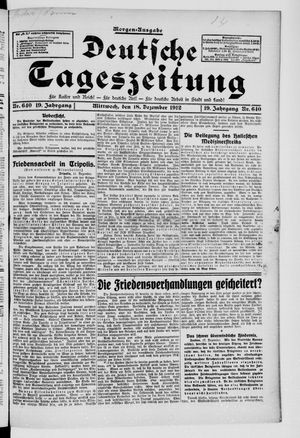 Deutsche Tageszeitung vom 18.12.1912