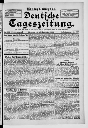 Deutsche Tageszeitung vom 23.12.1912
