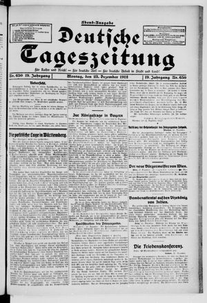 Deutsche Tageszeitung vom 23.12.1912