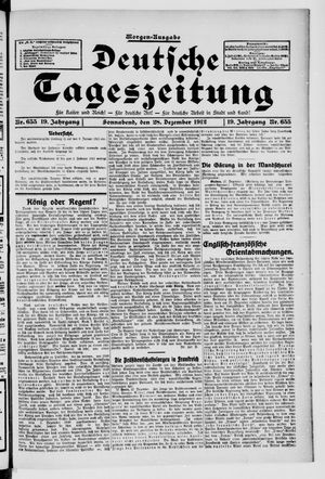 Deutsche Tageszeitung vom 28.12.1912