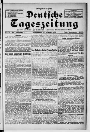 Deutsche Tageszeitung vom 04.01.1913