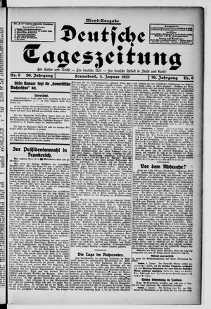 Deutsche Tageszeitung vom 04.01.1913
