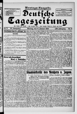 Deutsche Tageszeitung vom 06.01.1913