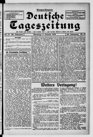 Deutsche Tageszeitung vom 07.01.1913