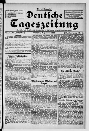 Deutsche Tageszeitung vom 07.01.1913