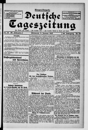 Deutsche Tageszeitung on Jan 8, 1913