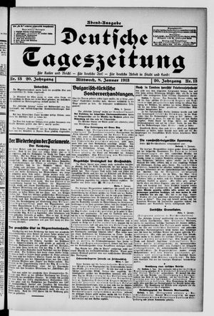 Deutsche Tageszeitung on Jan 8, 1913