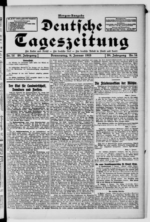 Deutsche Tageszeitung on Jan 9, 1913