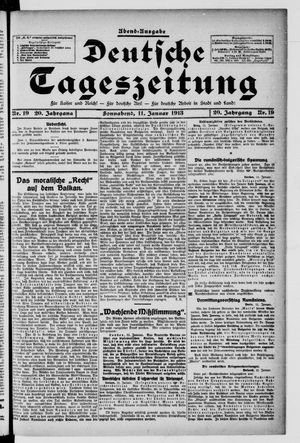 Deutsche Tageszeitung vom 11.01.1913