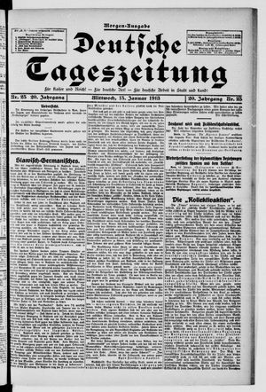 Deutsche Tageszeitung on Jan 15, 1913