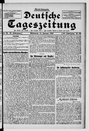 Deutsche Tageszeitung on Jan 15, 1913