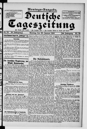 Deutsche Tageszeitung vom 20.01.1913