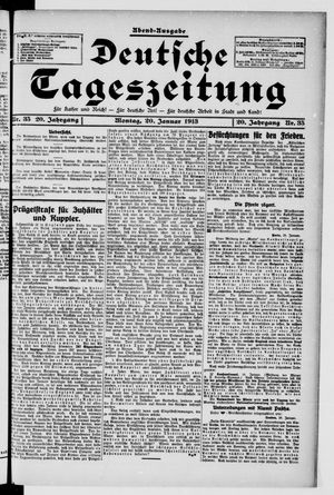 Deutsche Tageszeitung vom 20.01.1913