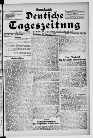 Deutsche Tageszeitung vom 26.01.1913