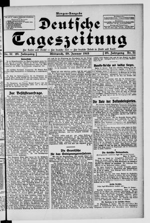 Deutsche Tageszeitung vom 29.01.1913