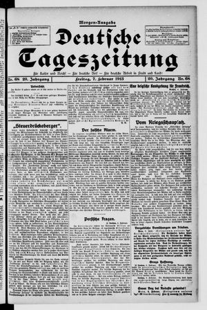 Deutsche Tageszeitung vom 07.02.1913