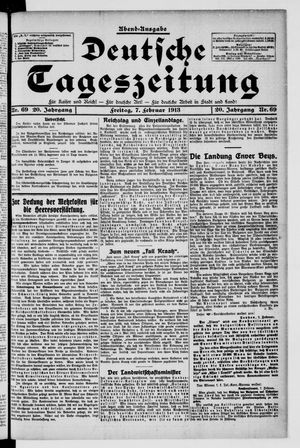 Deutsche Tageszeitung vom 07.02.1913