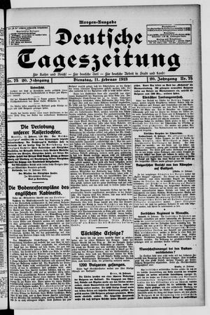 Deutsche Tageszeitung vom 11.02.1913