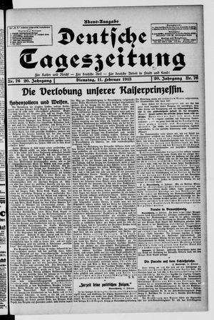 Deutsche Tageszeitung vom 11.02.1913