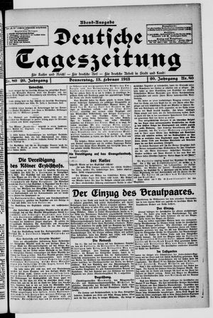Deutsche Tageszeitung vom 13.02.1913