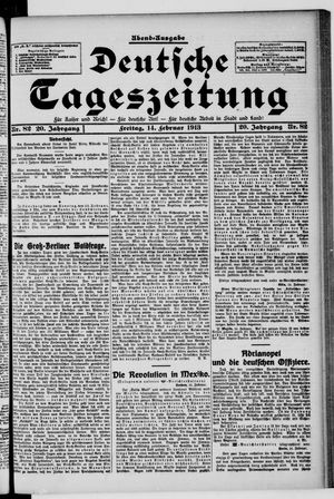 Deutsche Tageszeitung on Feb 14, 1913