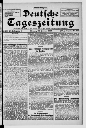 Deutsche Tageszeitung vom 24.02.1913