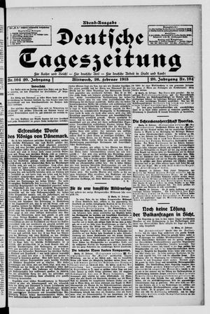 Deutsche Tageszeitung on Feb 26, 1913