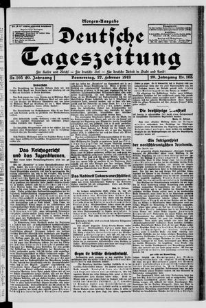Deutsche Tageszeitung vom 27.02.1913