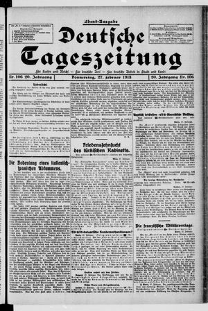 Deutsche Tageszeitung vom 27.02.1913