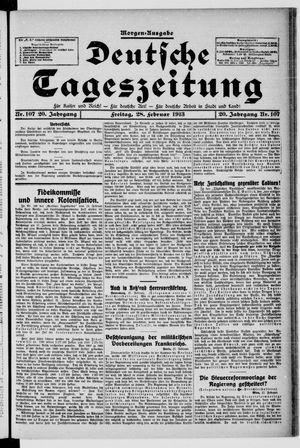 Deutsche Tageszeitung vom 28.02.1913