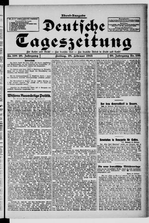 Deutsche Tageszeitung vom 28.02.1913