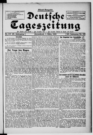 Deutsche Tageszeitung vom 01.03.1913