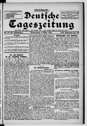 Deutsche Tageszeitung vom 06.03.1913