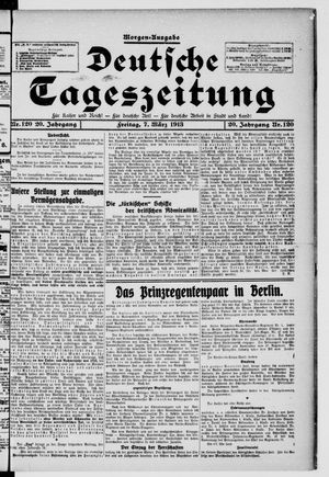 Deutsche Tageszeitung vom 07.03.1913