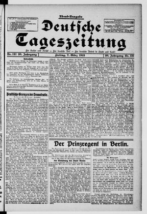 Deutsche Tageszeitung vom 07.03.1913