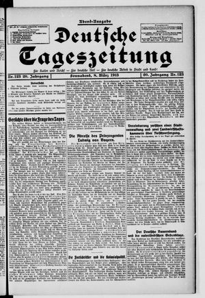 Deutsche Tageszeitung on Mar 8, 1913
