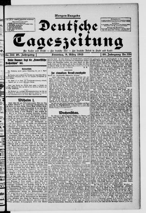 Deutsche Tageszeitung vom 09.03.1913