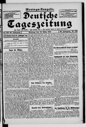 Deutsche Tageszeitung on Mar 10, 1913