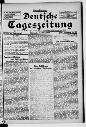 Deutsche Tageszeitung on Mar 12, 1913