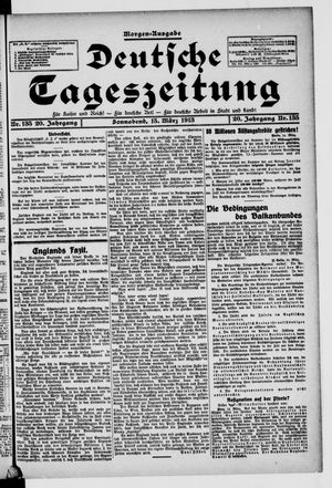 Deutsche Tageszeitung on Mar 15, 1913