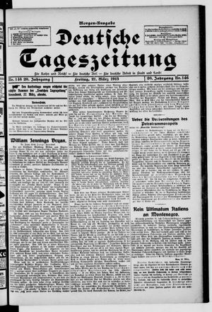 Deutsche Tageszeitung on Mar 21, 1913