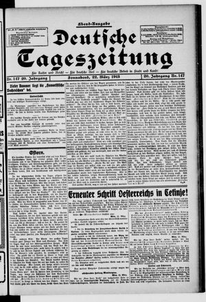 Deutsche Tageszeitung vom 22.03.1913