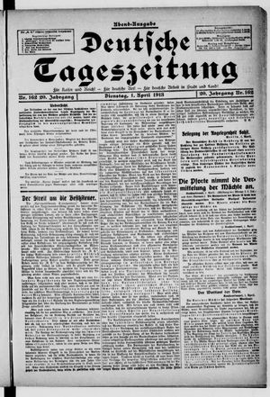Deutsche Tageszeitung vom 01.04.1913
