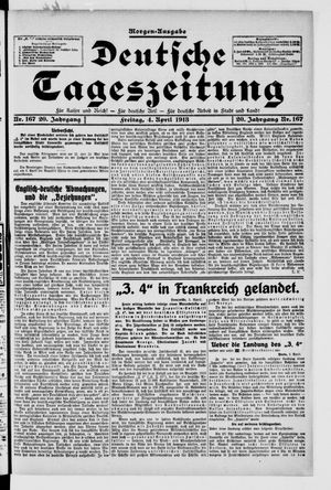 Deutsche Tageszeitung on Apr 4, 1913